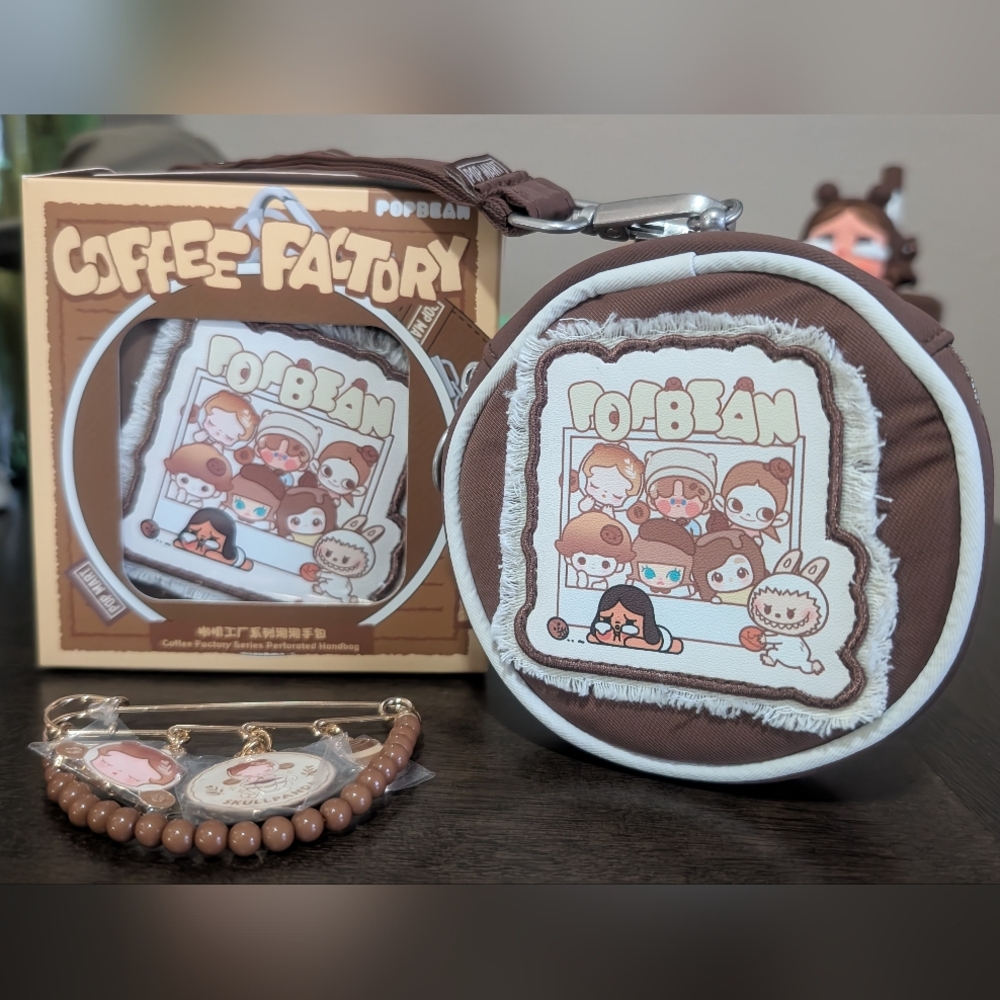 Popbean Brown Round Crossbody Bag
